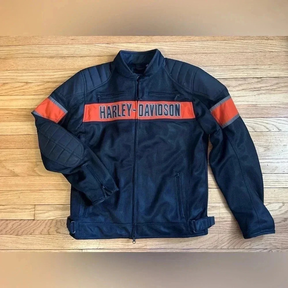 Harley Davidson motorcycle riding jacket Large Tall LT Harley-Davidson​ - Picture 3 of 11